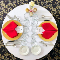 A table for two from our Valentine's Dinner at the Inn at Black Star Farms.