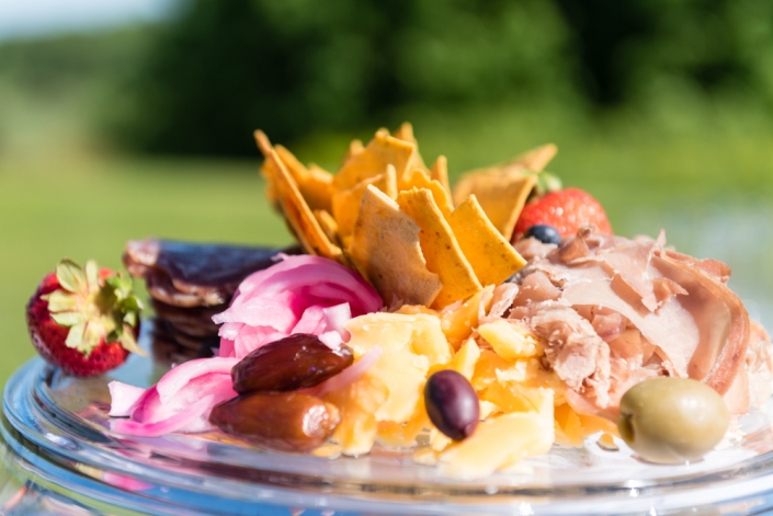 Charcuterie board for a small wedding.