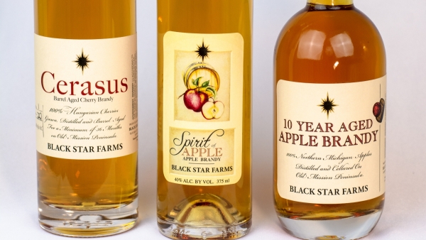 Three barrel-aged brandies