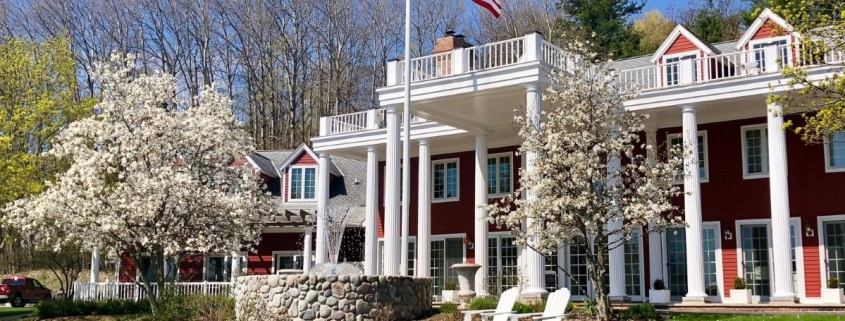 A gorgeous sunny day at Black Star Farms, the top-rated Bed and Breakfast in Traverse City area