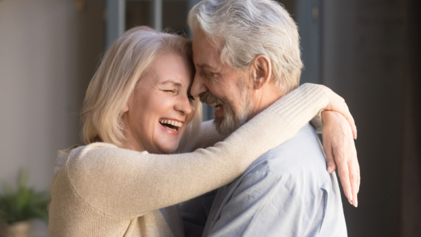 Mature couple enjoying a romantic getaway at our Bed and Breakfast in Traverse City