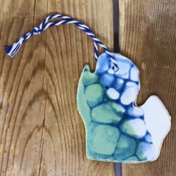 Bubble Glazed Michigan Ornament